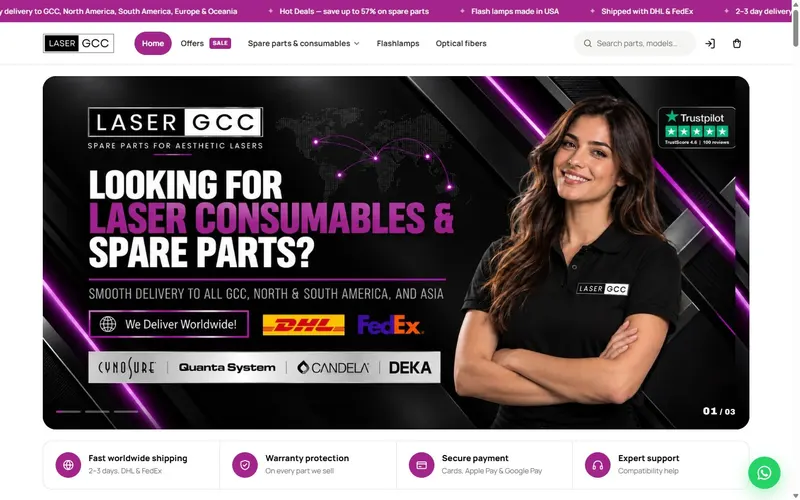 Laser GCC website home page