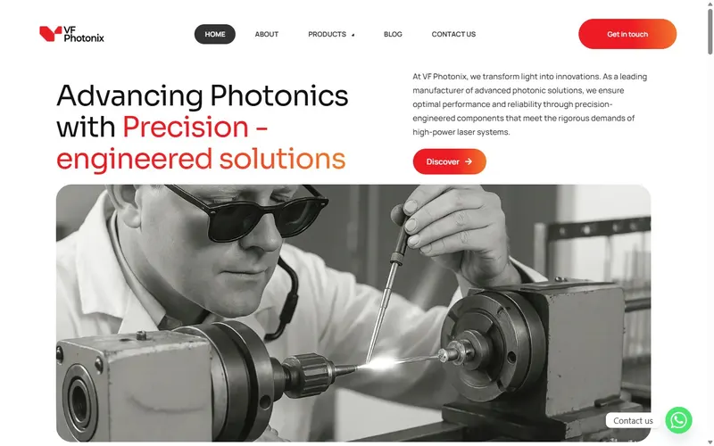 VF Photonix website home page